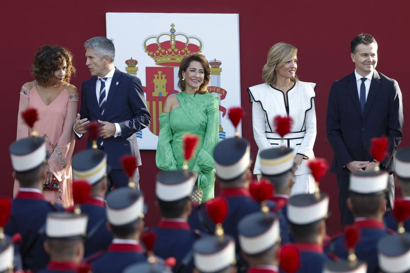 Los ministros María Jesus Montero, Fernando Grande-Marlaska, Raquel Sánchez, Pilar Alegría y Héctor Gómez.