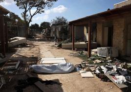 Uno de los kibutz asaltados por Hamás en Israel.