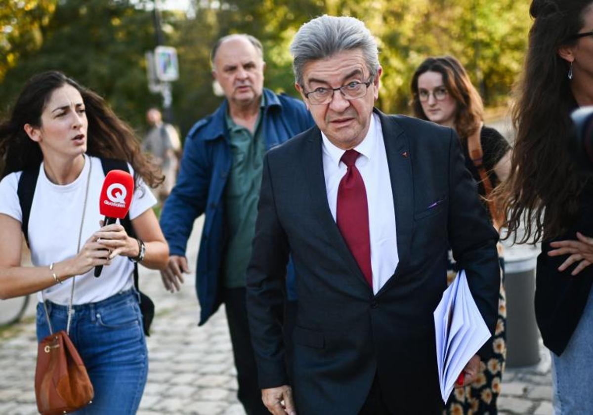 El fundador del partido izquierdista La Francia Insumisa, Jean-Luc Mélenchon, en un acto en Burdeos el pasado miércoles.