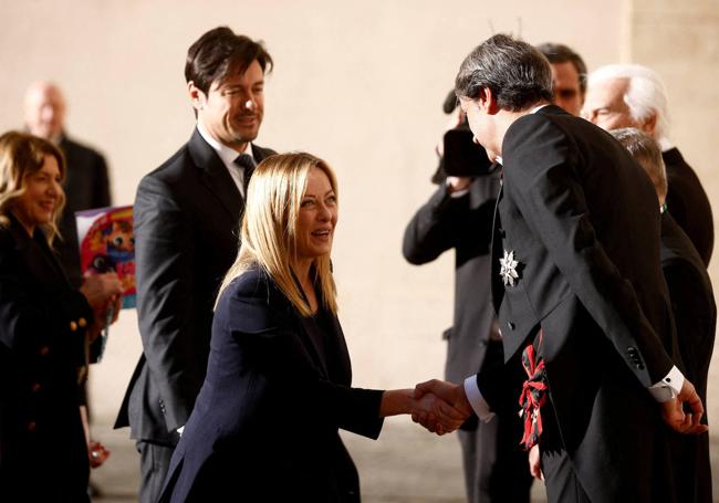 Giorgia Meloni y Andrea Giambruno fueron recibidos en enero en el Vaticano.