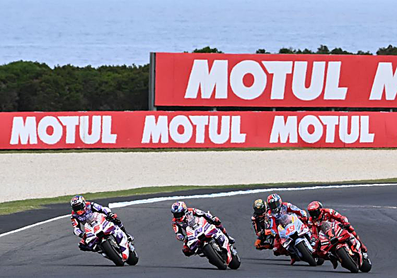 Un momento de la última vuelta del GP de Australia.