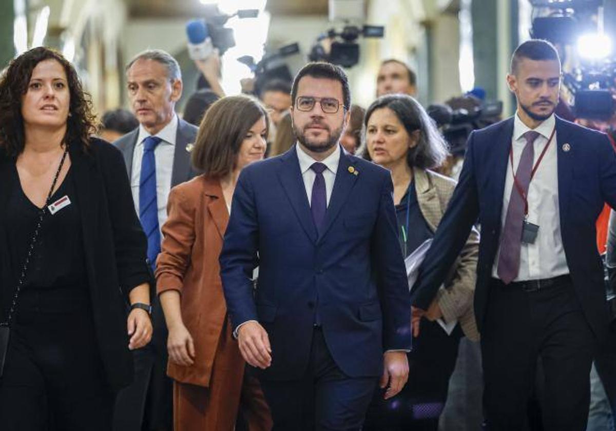 Pere Aragonès asiste a la Comisión General de las Comunidades Autónomas en el Senado.