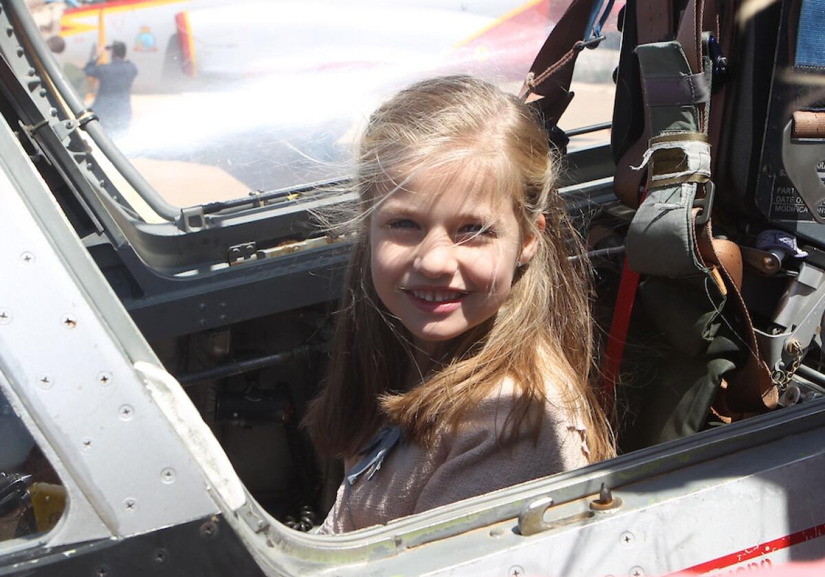 La princesa Leonor, en la Academia Militar del Aire de San Javier, en 2014.