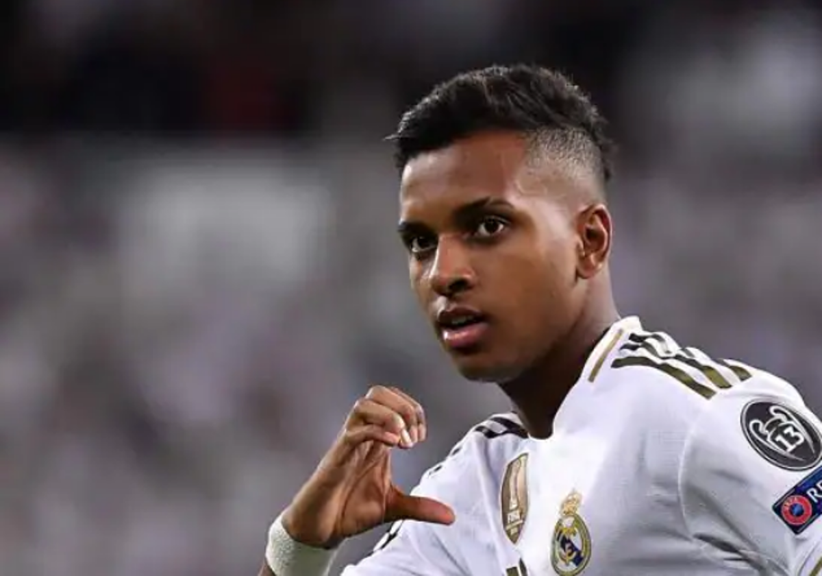 Rodrygo, celebrando un gol en la Champions.