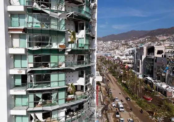 La mayoría de los edificios de Acapulco han resultado dañados.