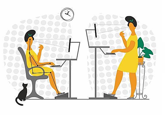 ¿Acabaremos trabajando de pie? Llegan los escritorios elevables