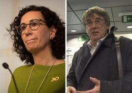 Marta Rovira y Carles Puigdemont.