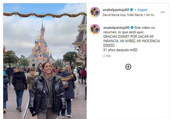 Anabel Pantoja, en Disney