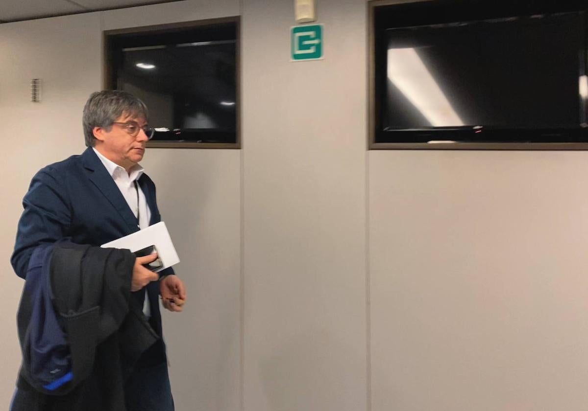 El expresidente de la Generalitat, Carles Puigdemont en el Parlamento Europeo, Bruselas (Bélgica) el pasado 3 de noviembre