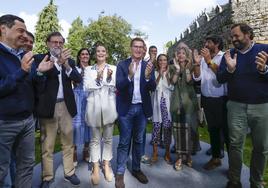 Feijóo con los dirigentes territoriales del PP el pasado septiembre en la apertura del curso político.