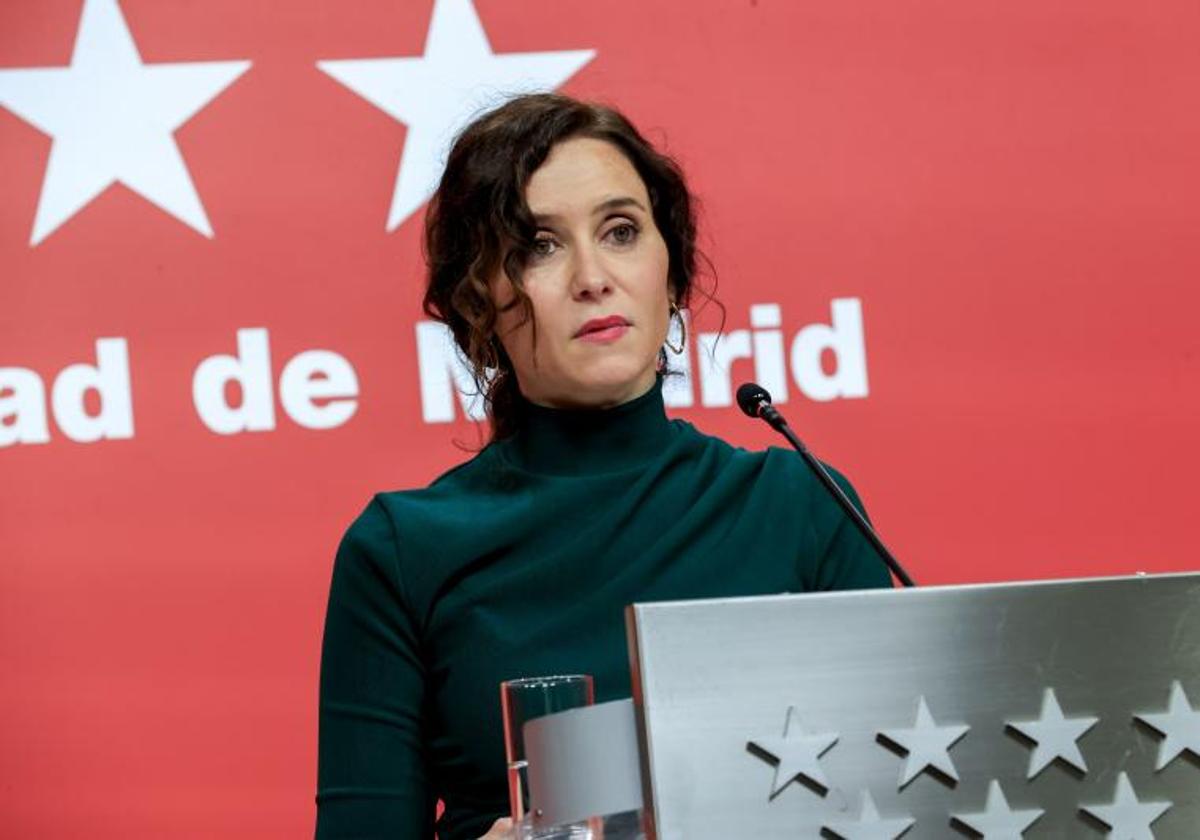 La presidenta de la Comunidad de Madrid, Isabel Díaz Ayuso.