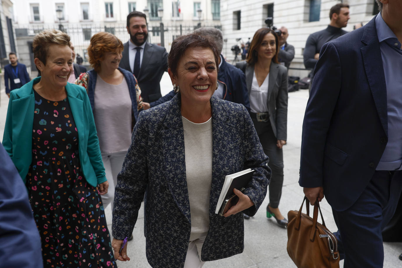 La diputada de EH Bildu Mertxe Aizpurua, a su llegada al Congreso.