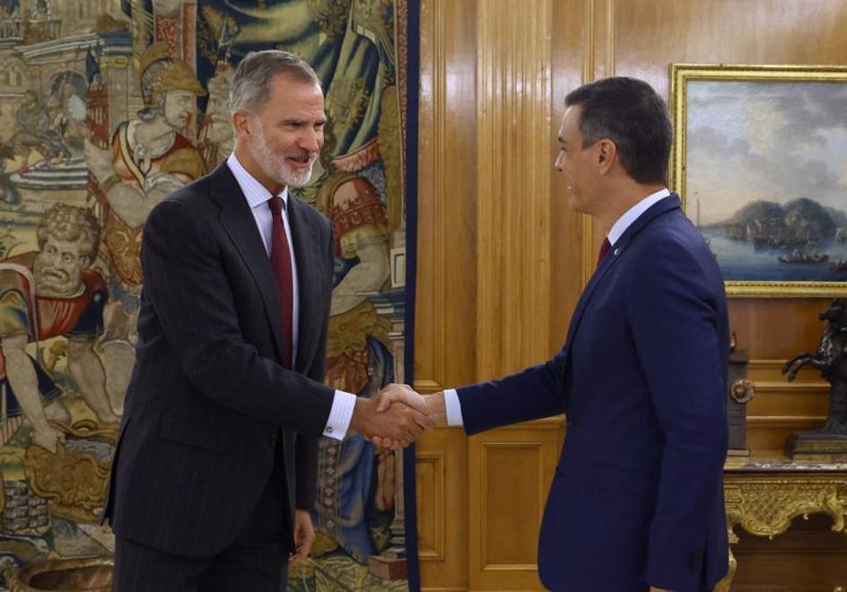 El Rey y Sánchez, durante se reunión en Zarzuela.