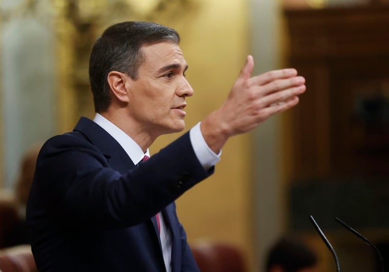 Pedro Sánchez durante su discurso. VÍDEO: Discurso íntegro de Pedro Sánchez