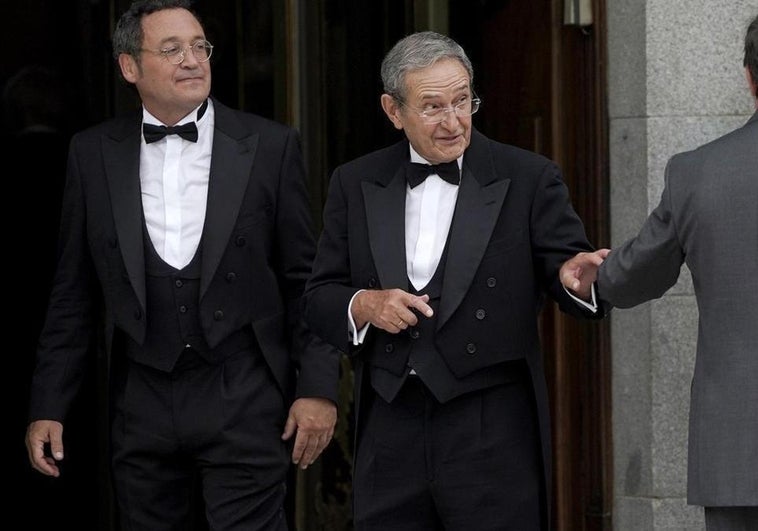 El fiscal general Álvaro García Ortiz y el presidente interino del Supremo, Francisco Marín Castán, en la pasada apertura del año judicial.