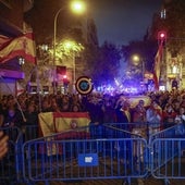 Más de 4.000 manifestantes protestan de forma violenta en Ferraz tras la investidura de Sánchez