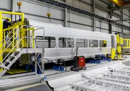 Interior de las instalaciones de Talgo en Rivabellosa (Álava).