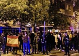 Protestas en la calle ferraz de Madrid.