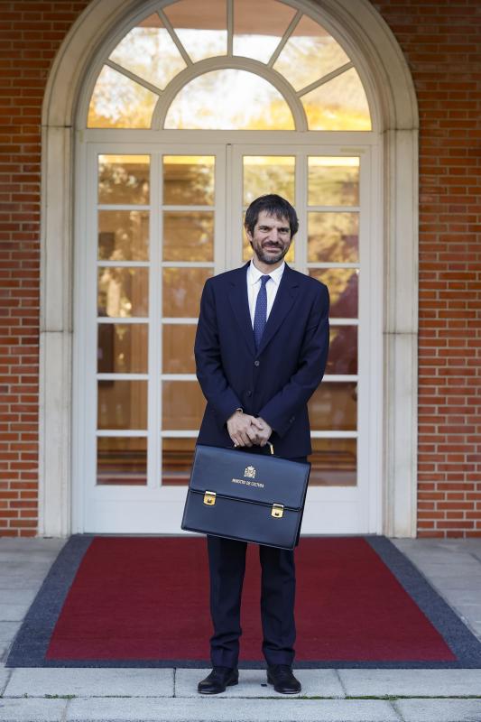 El ministro de Cultura, Ernest Urtasun, a su llegada ese miércoles al Palacio de La Moncloa.