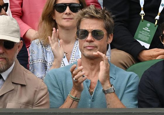 Brad Pit en un partido de tenis de Carlos Alcaraz.