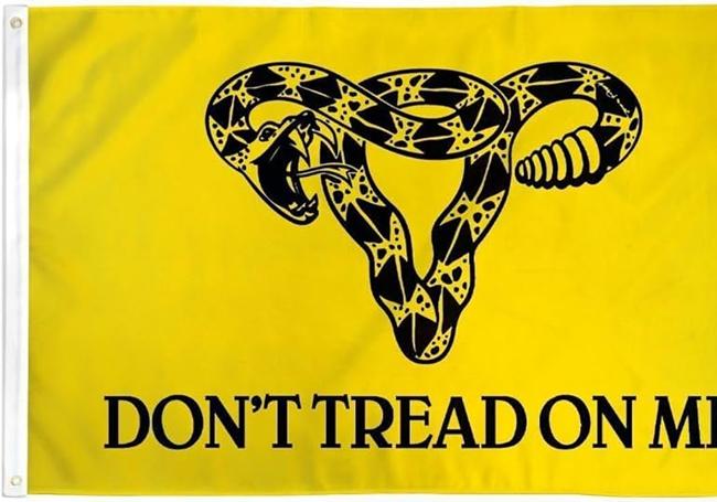 Versión feminista de la bandera de Gadsden.