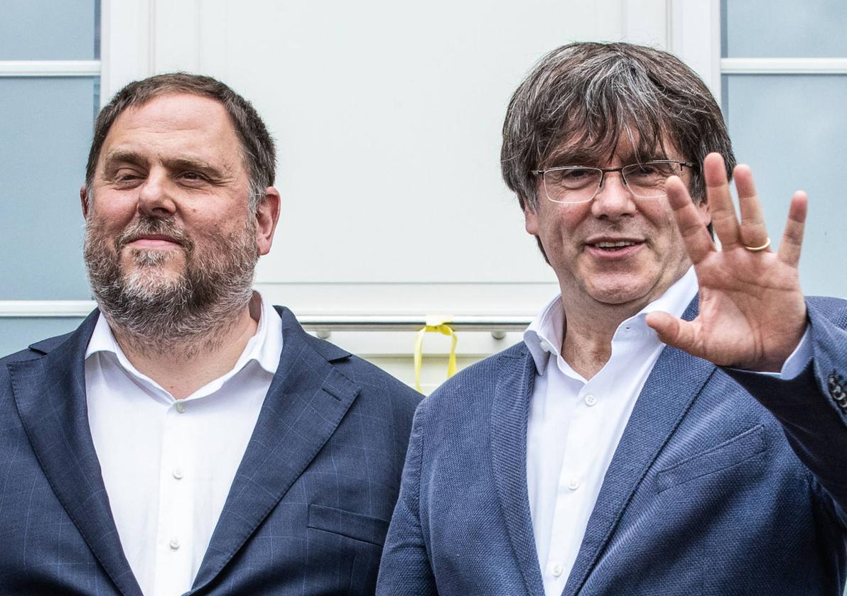 Oriol Junqueras y Carles Puigdemont.