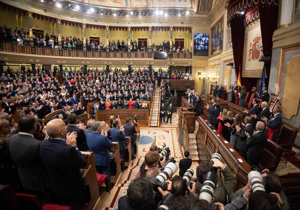 Solemne Sesión de Apertura de las Cortes Generales de la XV Legislatura en el Congreso de los Diputados