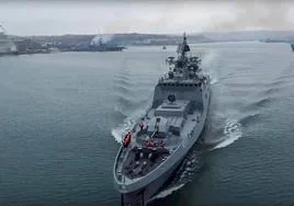 Un buque ruso en el mar Negro