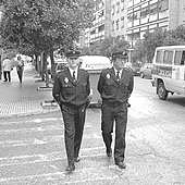 Patrulla de la Policía Nacional en Badajoz.