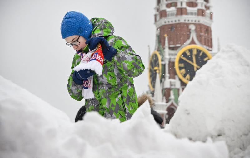 La mayor nevada en más de un siglo en Moscú, en imágenes