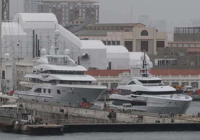 Russian yachts seized in Barcelona.