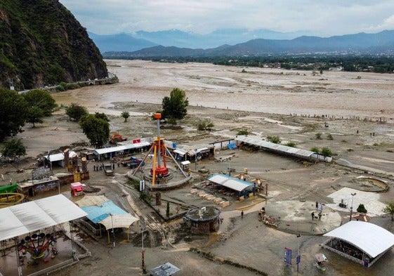 Inundación en Pakistán.