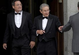 El fiscal general del Estado, Álvaro García Ortiz, en el acto de apertura del año judicial con el presidente interino del Tribunal Supremo, Francisco Marín Castán.