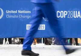Vistantes en la COP28.