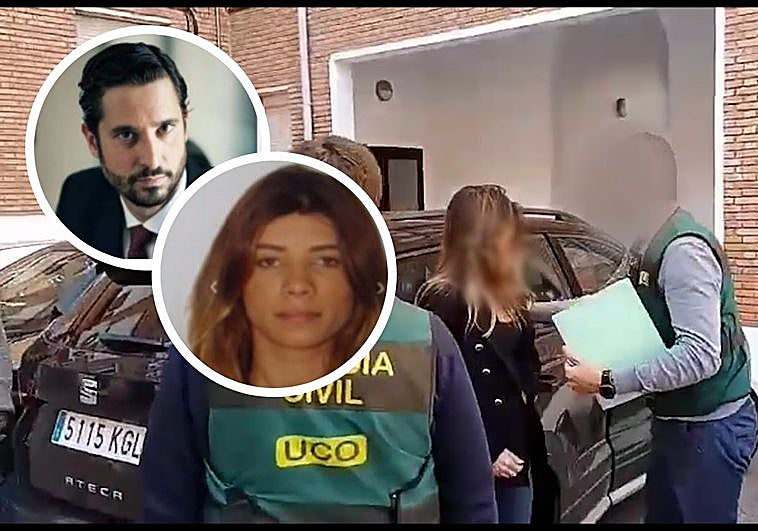 Detención de la mujer y detalle de Conde-Pumpido hijo y la mujer detenida