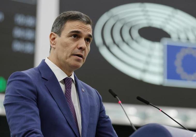 Pedro Sánchez, durante su intervención.