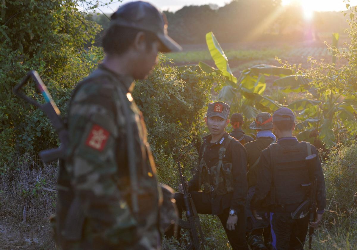 Miembros del Ejército de Liberación Popular de Myanmar.