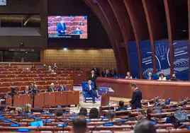 Salón de plenos del Consejo de Europa en su sede de Estrasburgo (Francia)