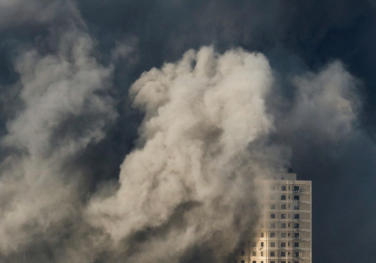 Un edificio destruido en Gaza.