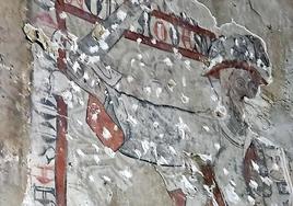 Pinturas medievales descubiertas en una iglesia de Toledo.