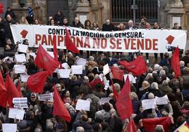 Concentración «Pamplona no se vende», este domingo en Pamplona.