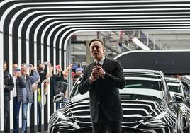 Elon Musk, durante la inauguración de una factoría de Tesla en Alemania.