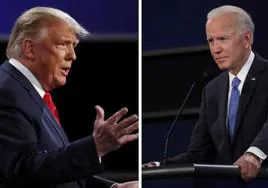 Trump y Biden debatían para las elecciones presidenciales de 2020