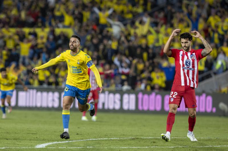 Kirian celebra un gol ante el Atlético de Madrid