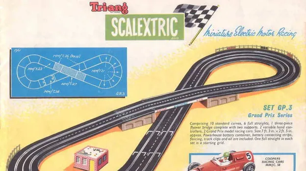 Page from the British Scalextric catalogue, from the early sixties