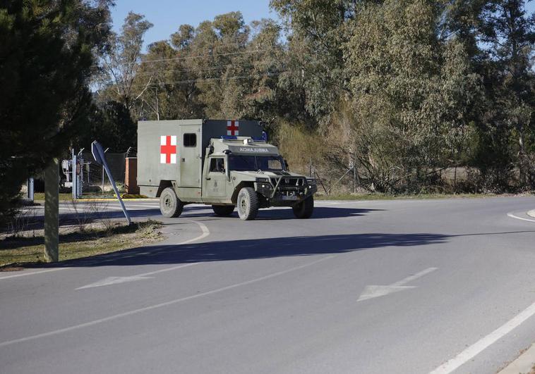 Una ambulancia sale de base cordobesa de Cerro Muriano el pasado 21 de diciembre.