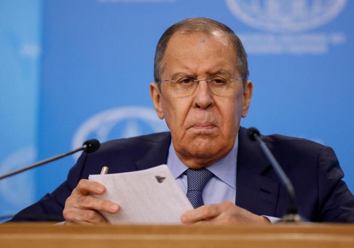 Sergei Lavrov, durante la conferencia de prensa anual en Moscú.