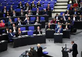 Vista general del Bundestag durante la sesión celebrada el jueves.