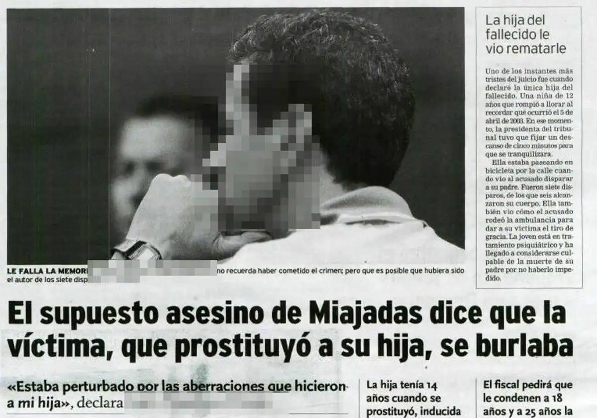 Recorte del diario HOY durante la celebración del juicio.