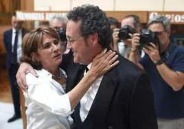 Dolores Delgado y Álvaro García Ortiz, en el acto de toma posesión como nuevo fiscal general del Estado.